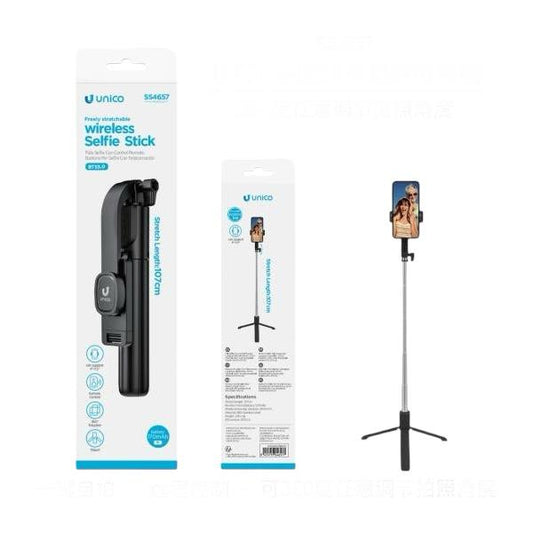 Wireless Bluetooth Selfie Stick Tripod with Remote.