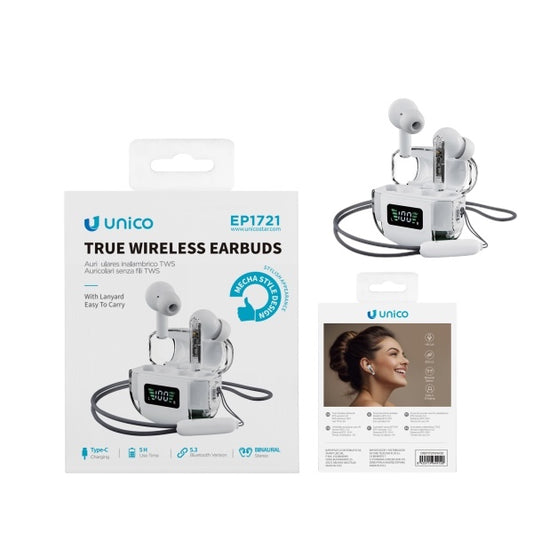 Unico True Wireless Earbuds EP1721 | Best Bluetooth Earbuds with Lanyard
