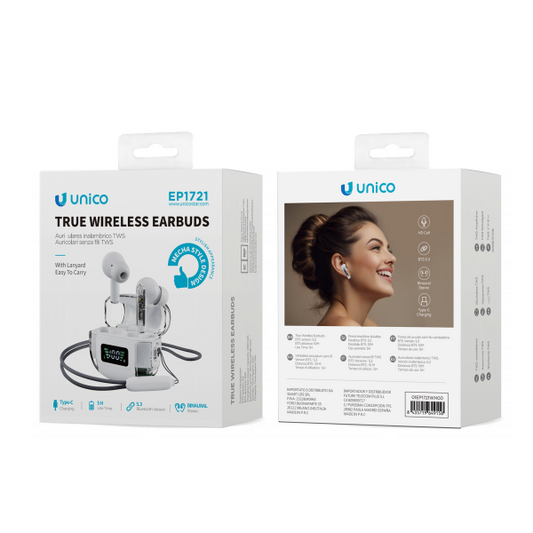 Unico True Wireless Earbuds EP1721 | Best Bluetooth Earbuds with Lanyard