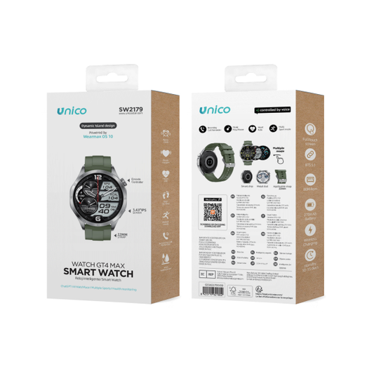 Unico Watch GT4 Max Smart Watch SW2179 – Best Affordable Smartwatch for Fitness and Health
