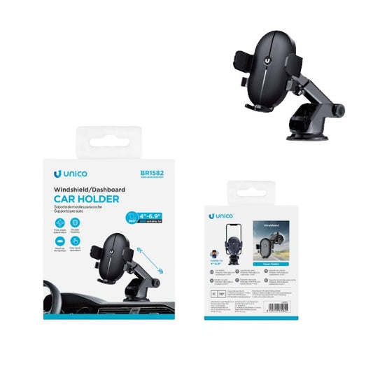 Unico Windshield Dashboard Car Holder | 360° Adjustable Strong Grip Mobile Holder