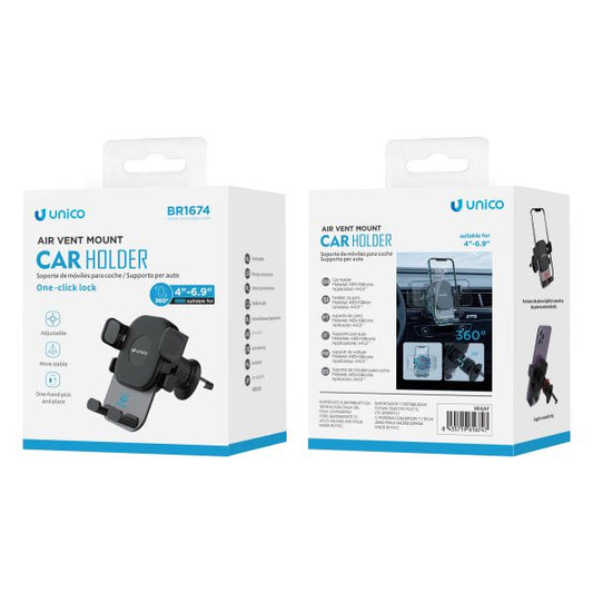 Unico Air Vent Car Mount | Adjustable & One-Click Lock