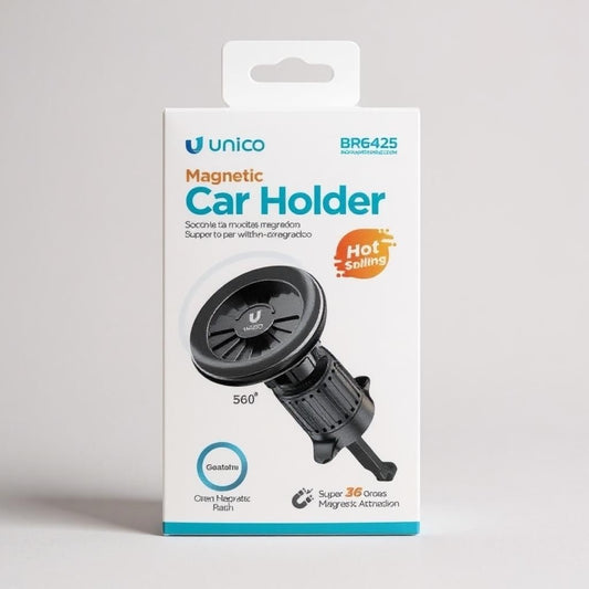 Universal Car Mobile Holder, Secure & Adjustable for 4″ to 6.7″ Phones | Unico BR1671